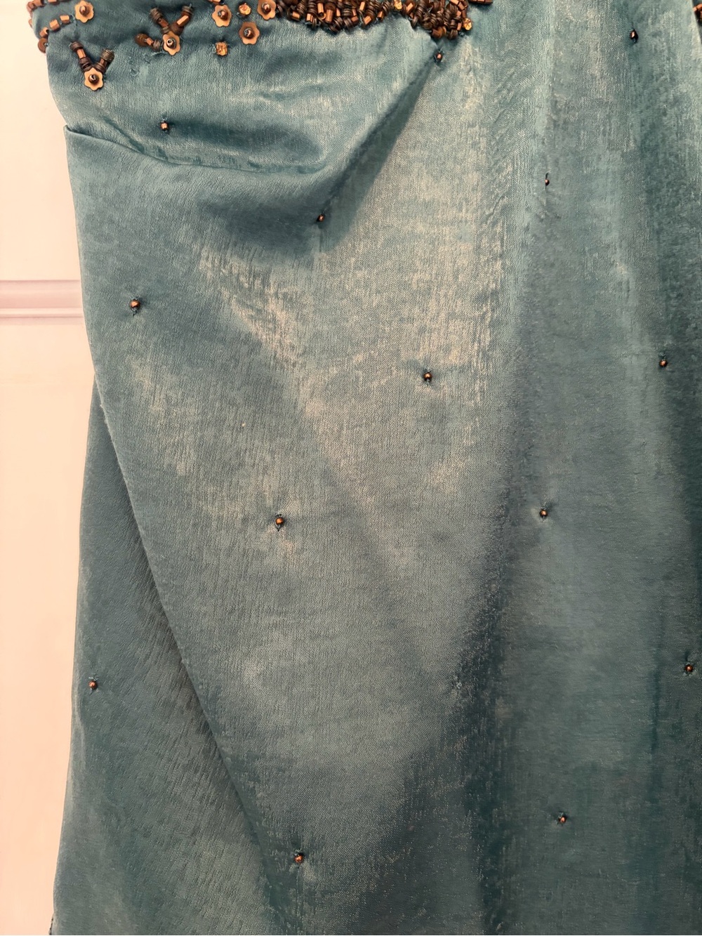 Free People Embellished Teal Halter Cami Top - Picture 7 of 12
